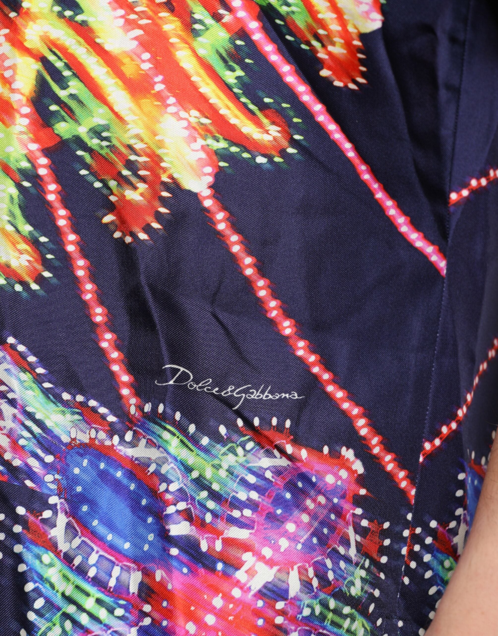 Mehrfarbiges Freizeithemd aus Luminarie-Seide von Dolce & Gabbana