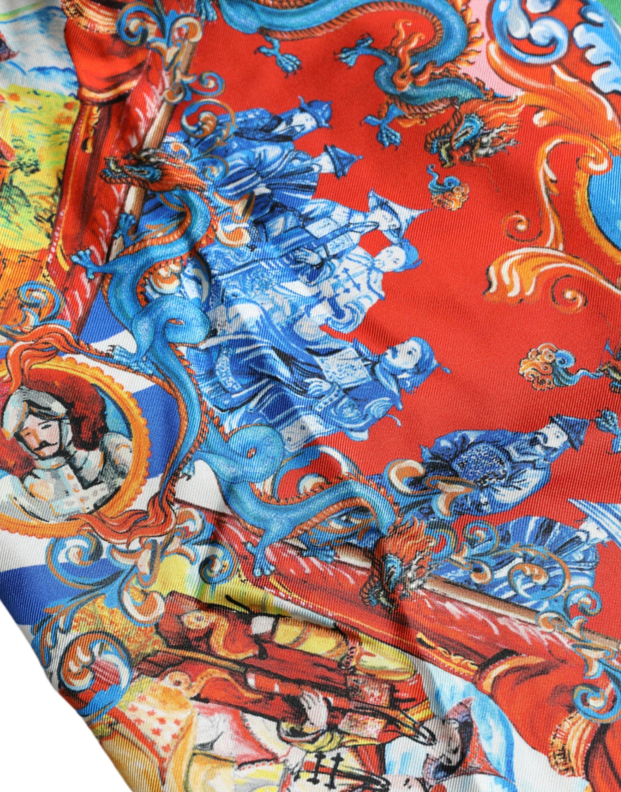 Dolce & Gabbana – Freizeithemd mit mehrfarbigem Muster und Button-Down-Kragen