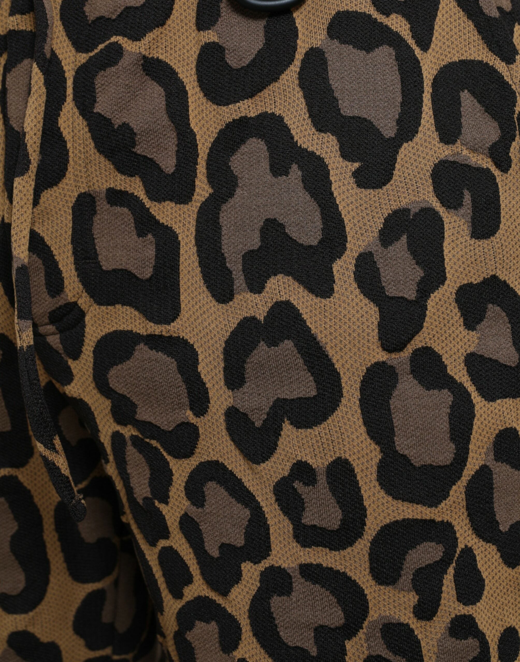 Dolce & Gabbana – Jogginghose aus Polyester mit Leopardenmuster in Braun