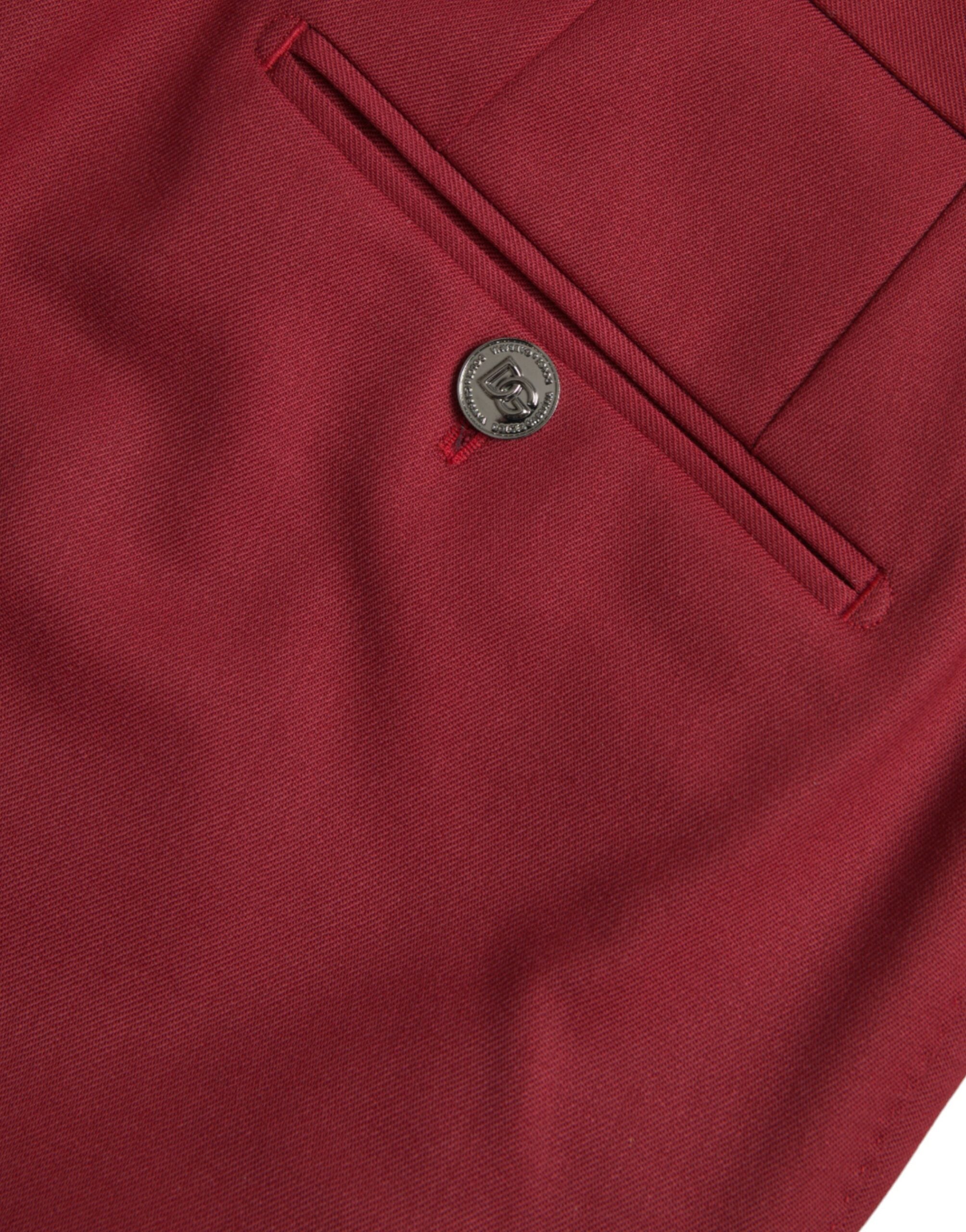 Dolce & Gabbana Rote Anzughose aus Wolle für Herren im Slim Fit