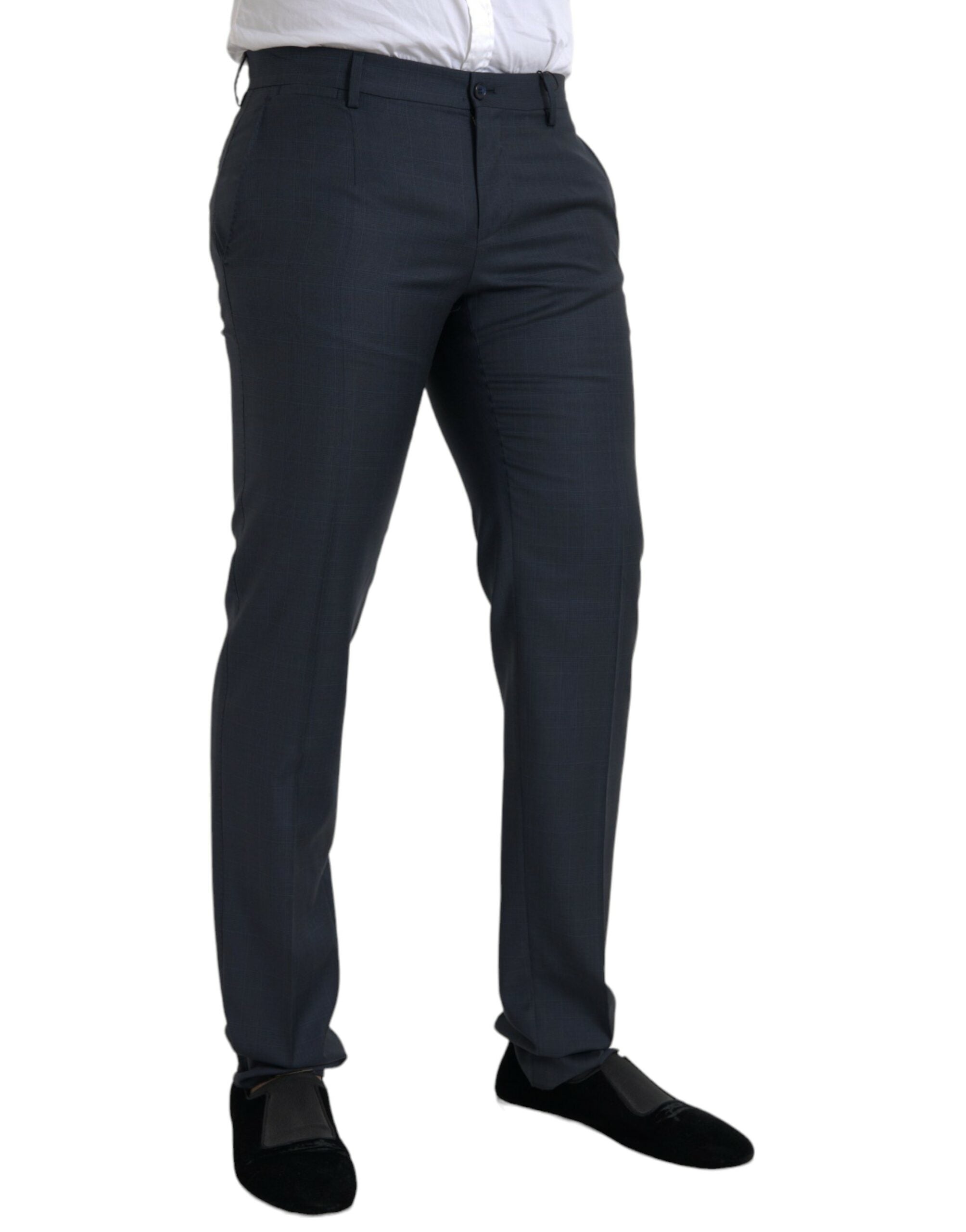 Dolce & Gabbana Herren Enge Anzughose aus Wolle in Blau