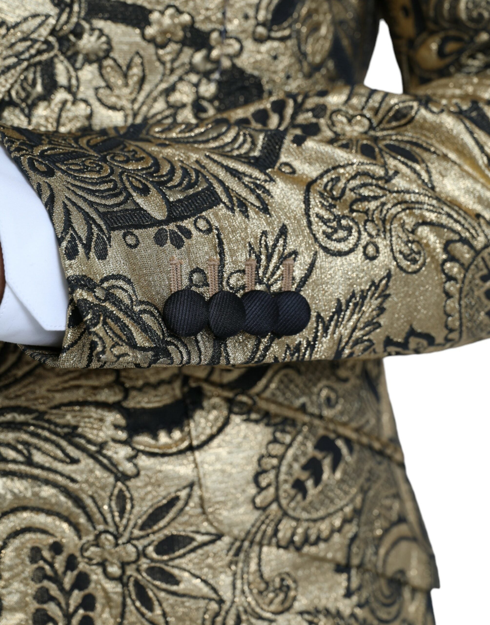 Dolce & Gabbana Sacou cu un singur rând de nasturi din jacquard SICILIA auriu