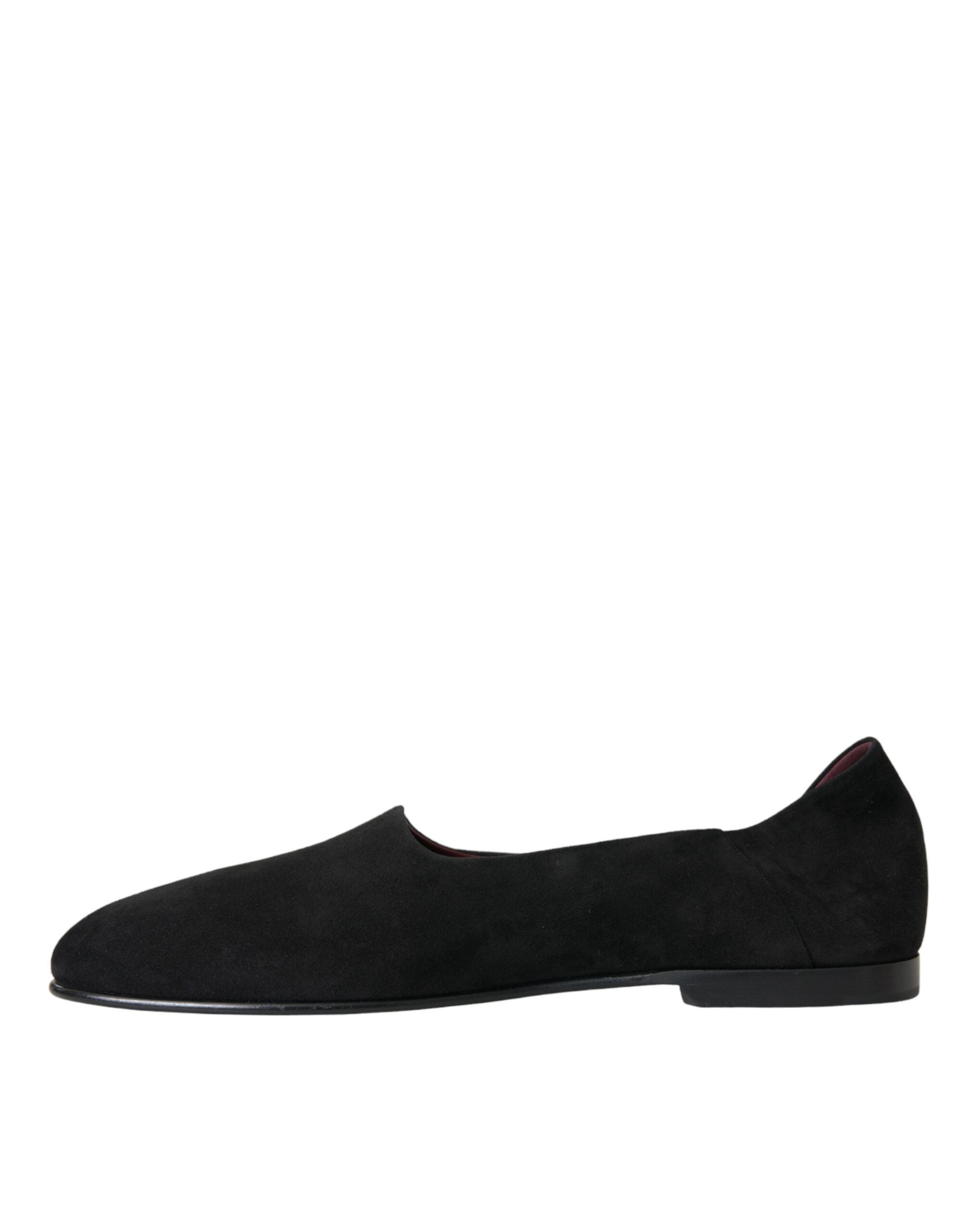 Dolce & Gabbana – Schwarze Wildleder-Loafer, formelle Kleider, Schlupfschuhe