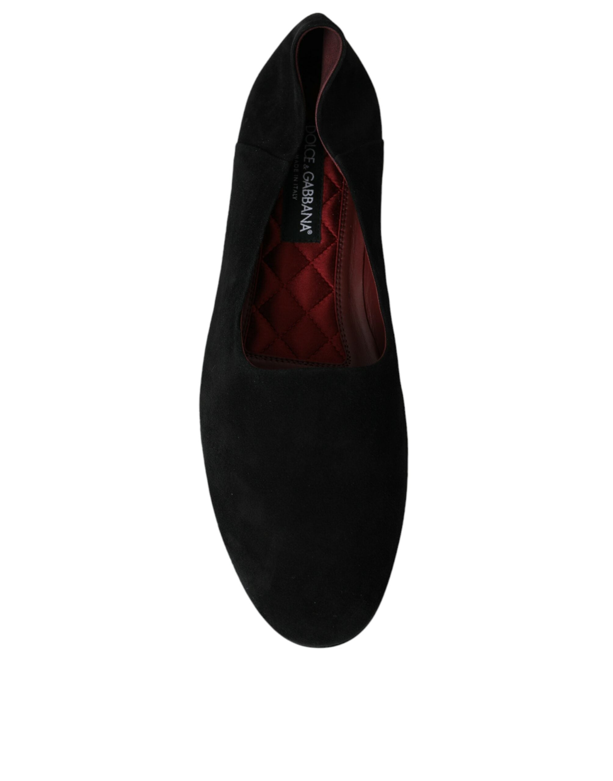 Dolce & Gabbana – Schwarze Wildleder-Loafer, formelle Kleider, Schlupfschuhe