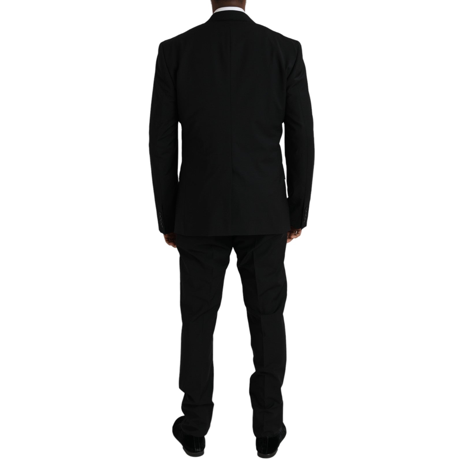 Dolce & Gabbana – Schwarzer STAFF-Anzug aus Polyester, dreiteilig