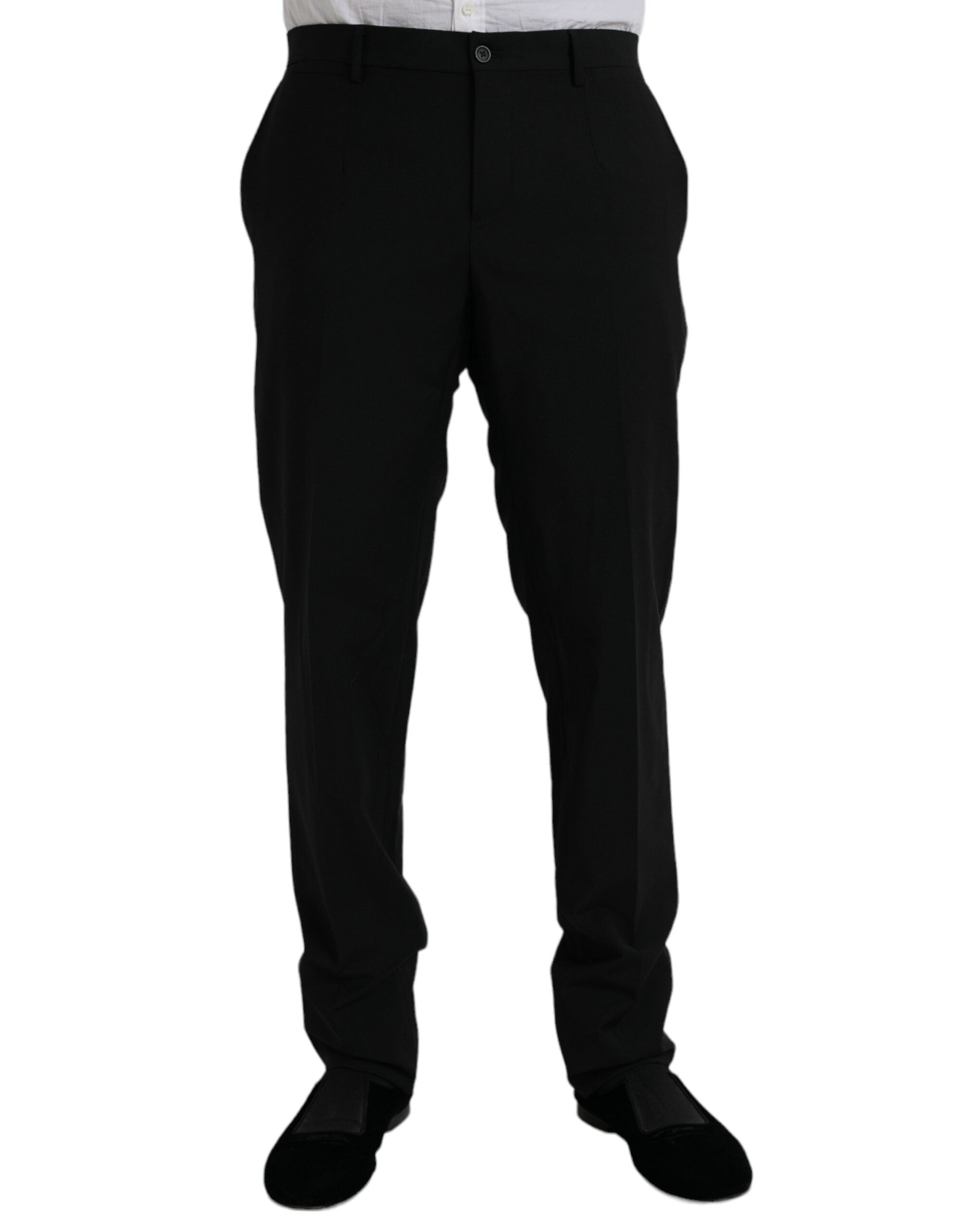 Dolce & Gabbana – Schwarzer STAFF-Anzug aus Polyester, dreiteilig