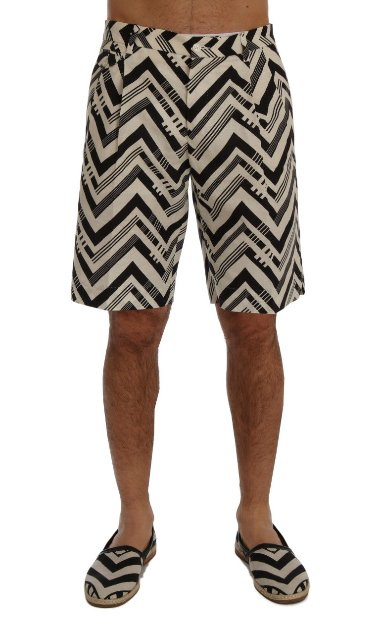 Dolce & Gabbana – Gestreifte, lässige Knieshorts
