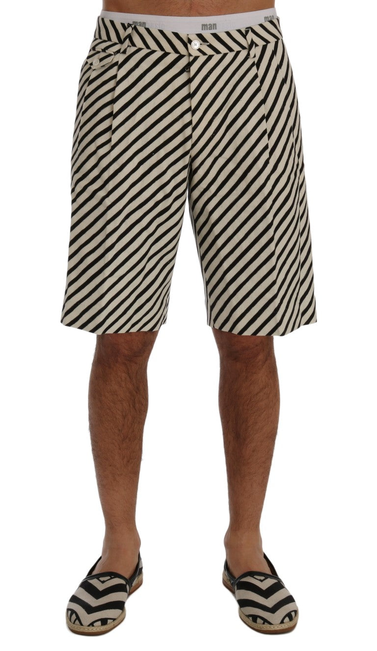 Dolce & Gabbana – Gestreifte Freizeitshorts aus Hanf