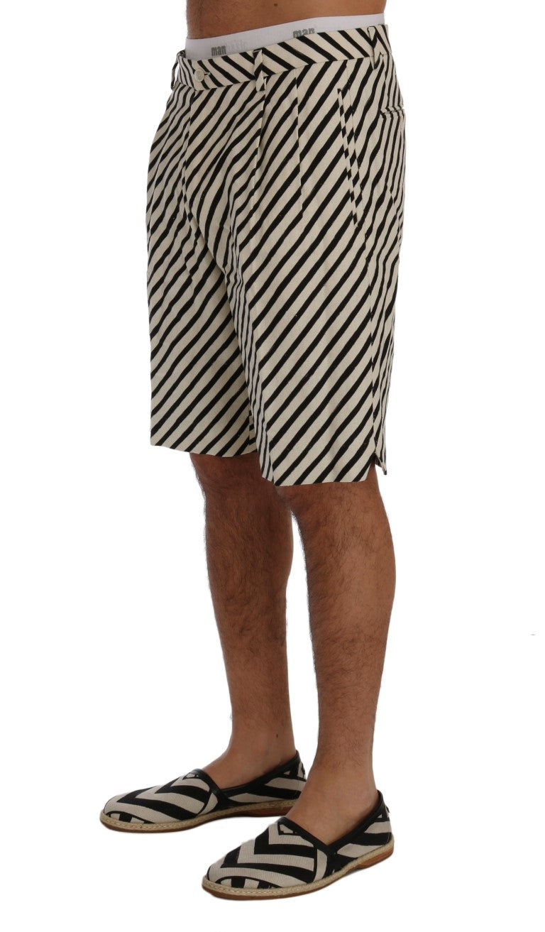 Dolce & Gabbana – Gestreifte Freizeitshorts aus Hanf