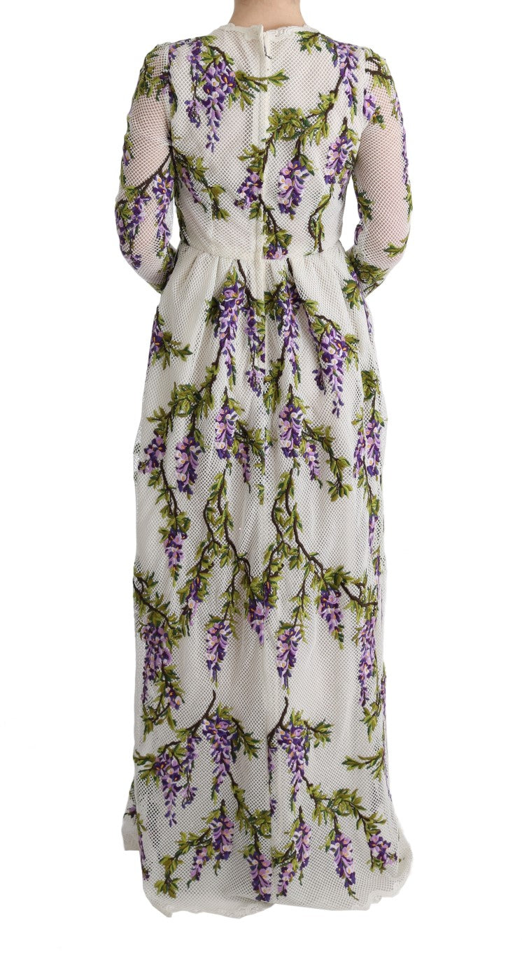Dolce & Gabbana Elegantes Maxi-A-Linien-Langarmkleid