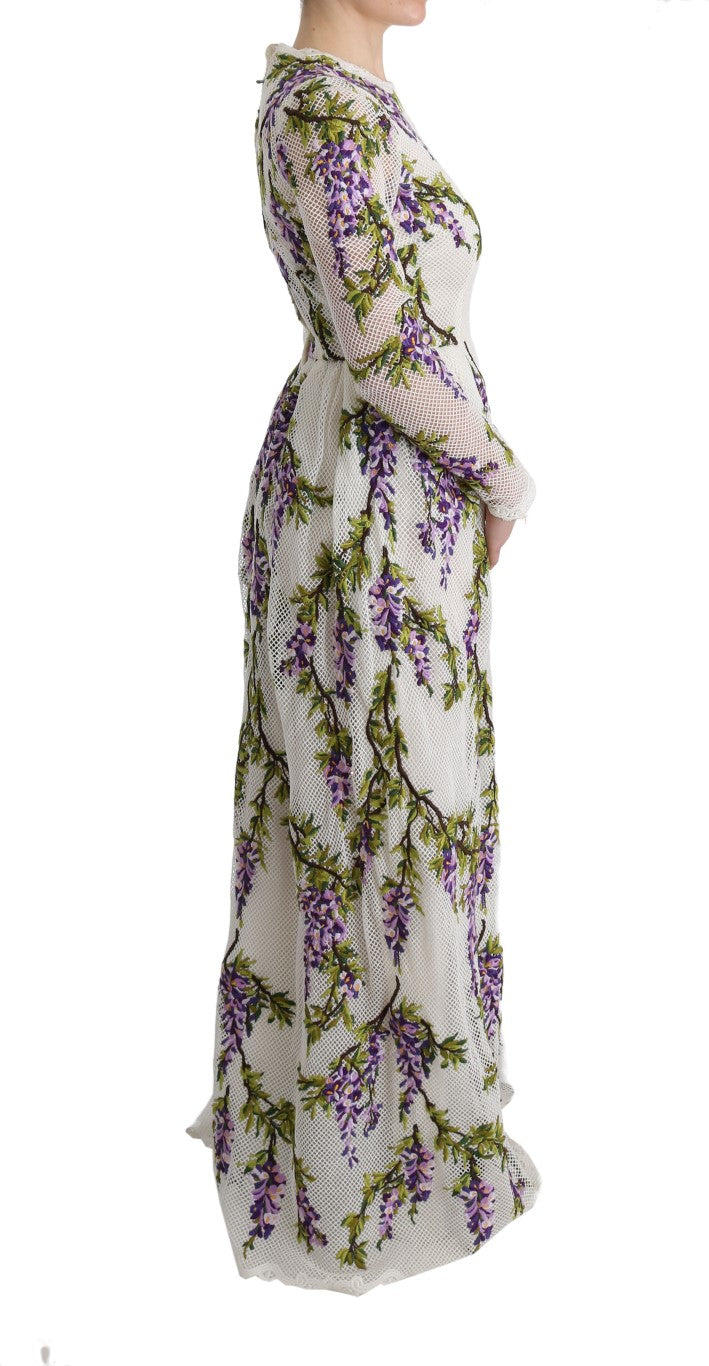 Dolce & Gabbana Elegantes Maxi-A-Linien-Langarmkleid