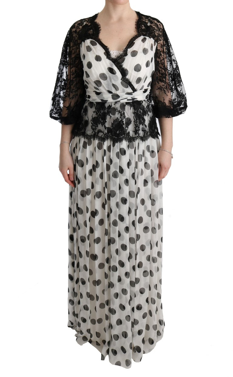 Rochie lungă elegantă cu buline Dolce & Gabbana