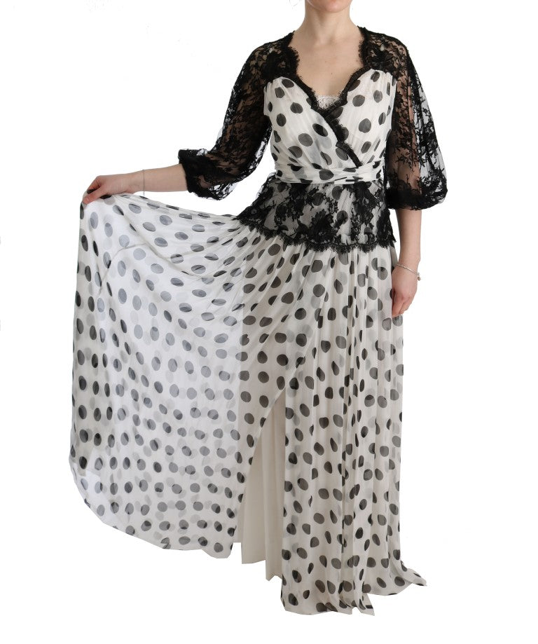 Rochie lungă elegantă cu buline Dolce & Gabbana