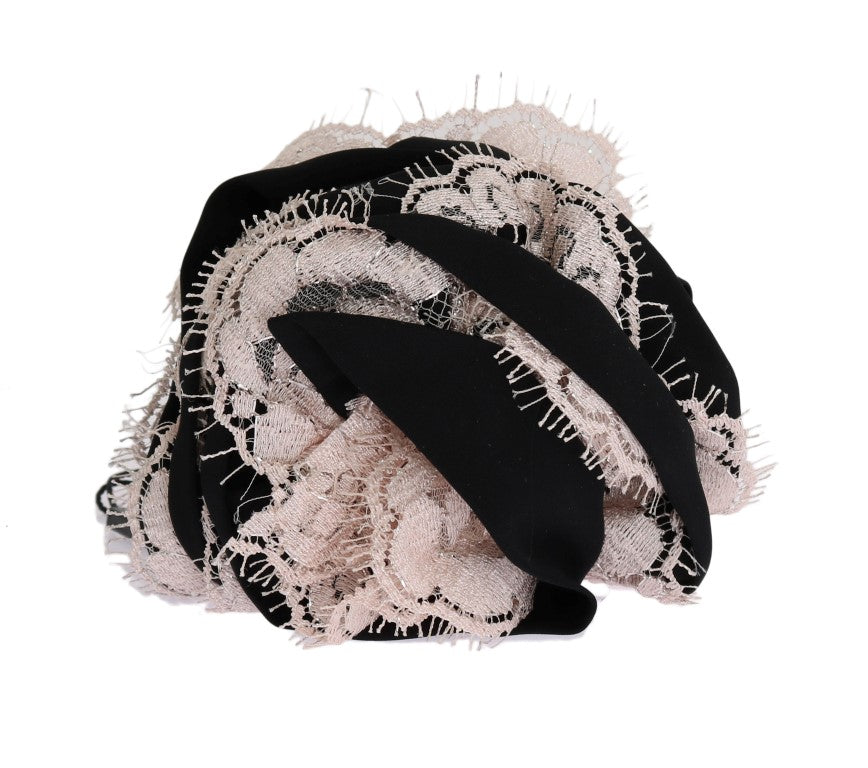 Dolce & Gabbana – Elegante Haarklammer aus floraler Spitze mit Kristallen