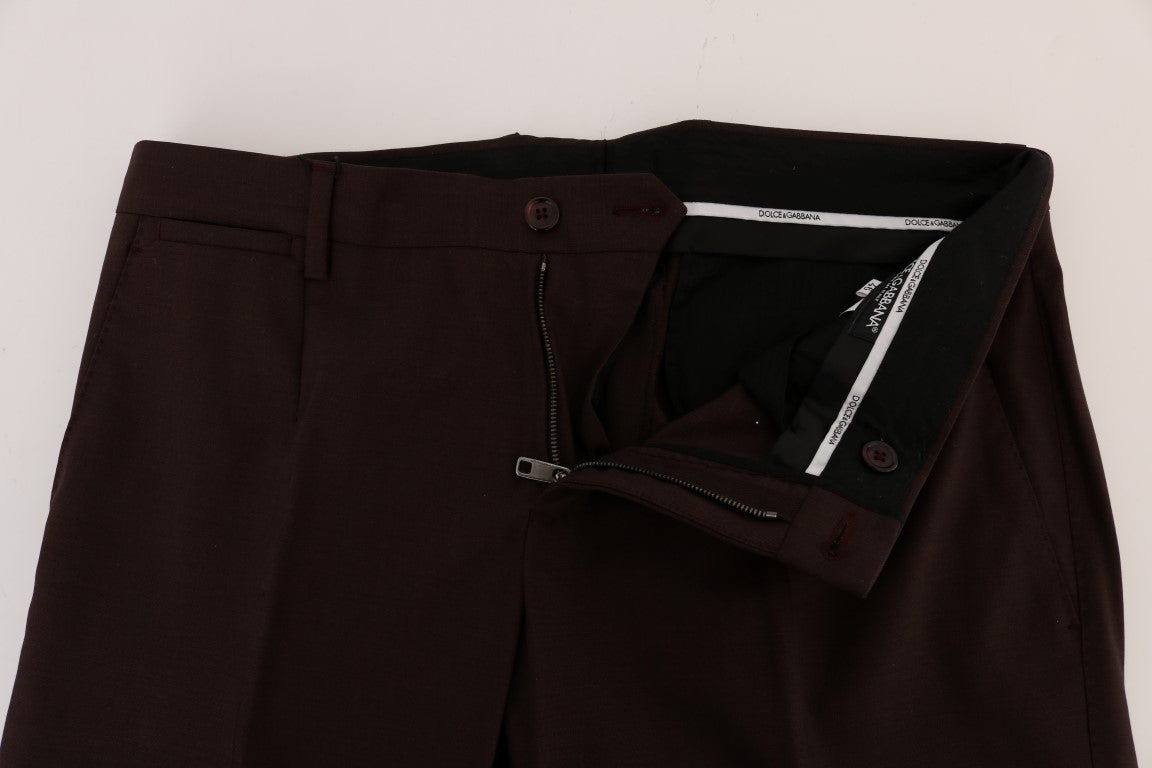 Dolce & Gabbana – Elegante, schmal geschnittene Abendhose in Lila