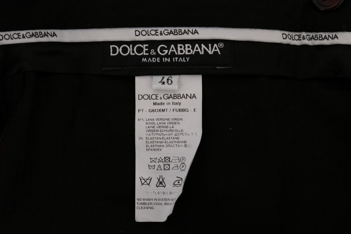 Dolce & Gabbana – Elegante, schmal geschnittene Abendhose in Lila