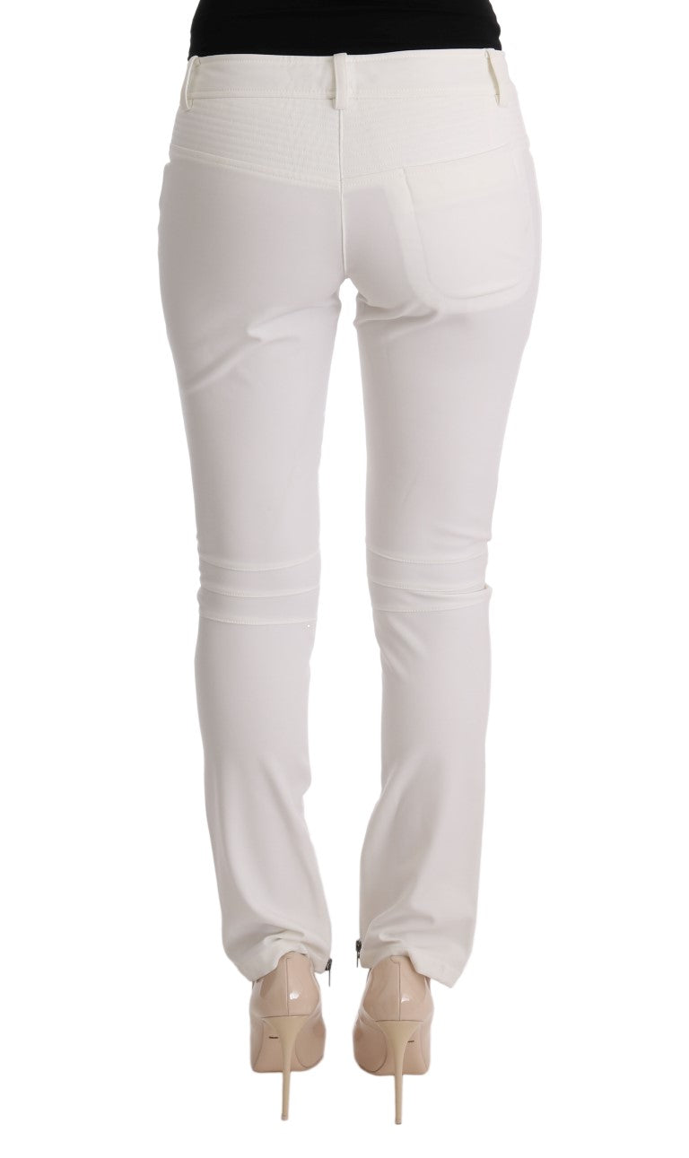 Ermanno Scervino Schicke weiße Slim-Fit-Baumwollhose