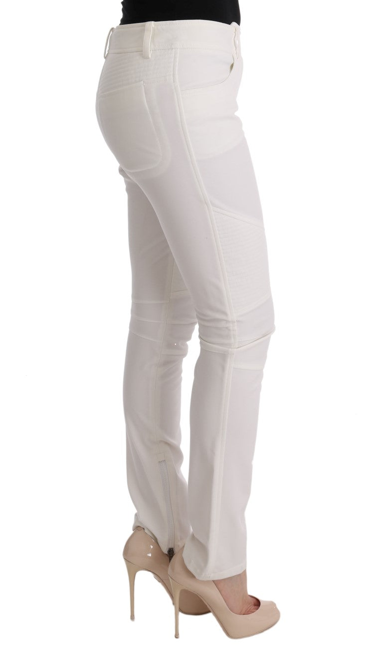 Ermanno Scervino Schicke weiße Slim-Fit-Baumwollhose