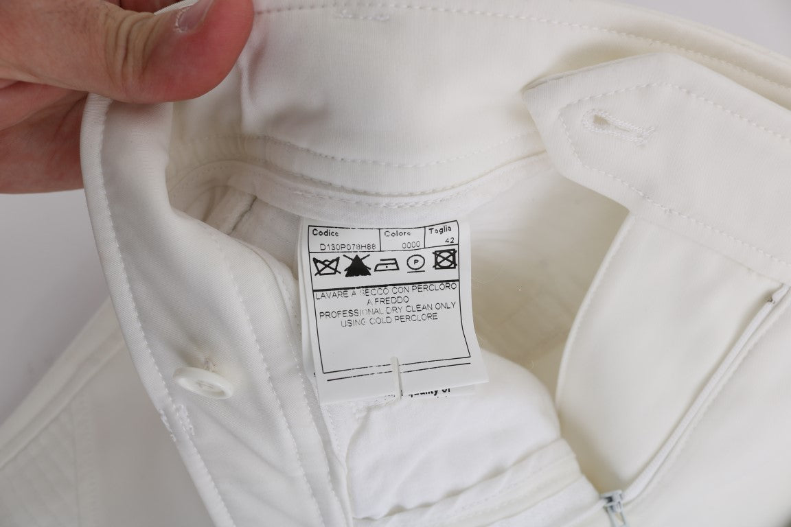 Ermanno Scervino Schicke weiße Slim-Fit-Baumwollhose