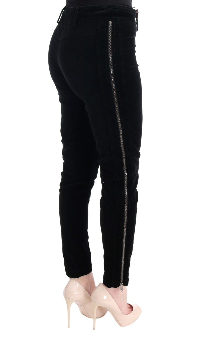 Ermanno Scervino Schicke schwarze Slim Fit Cropped-Hose