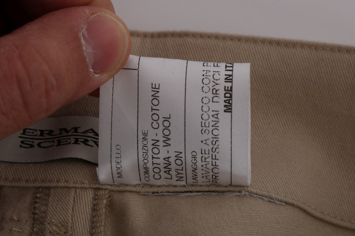 Ermanno Scervino Chic Beige Kurzhose – Regular Fit Elegance