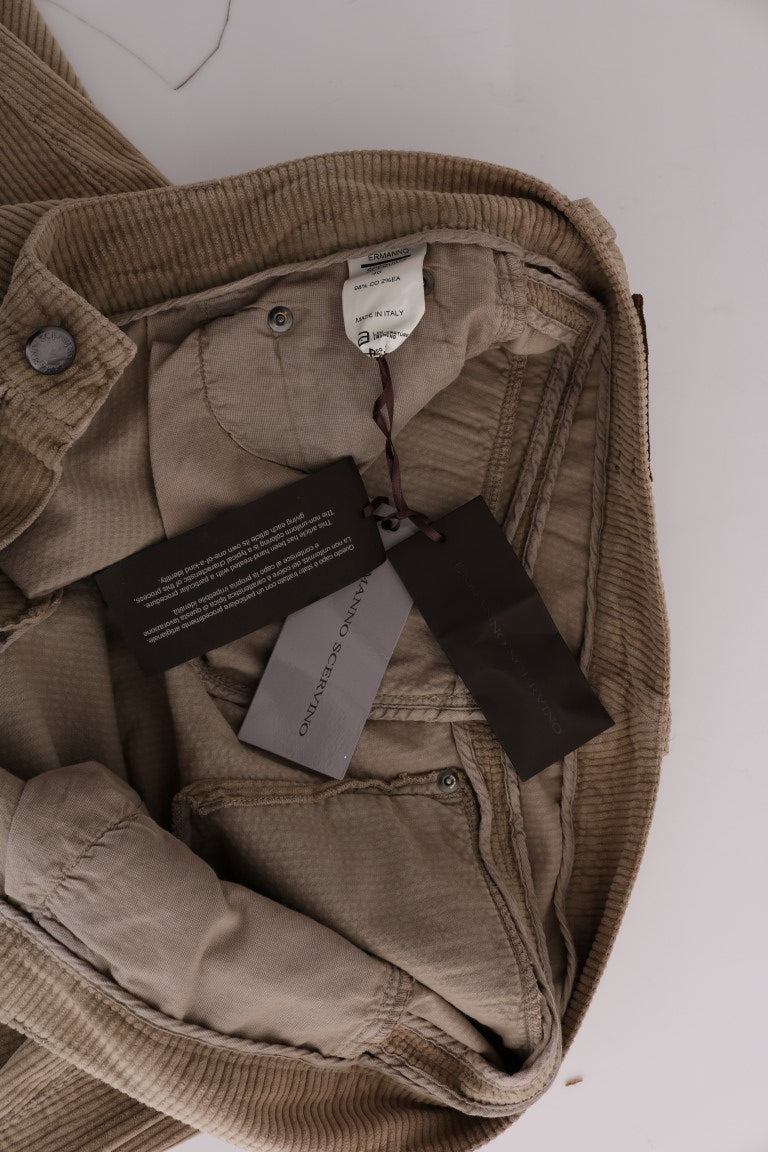 Ermanno Scervino Beige Regular Fit Luxe Hose