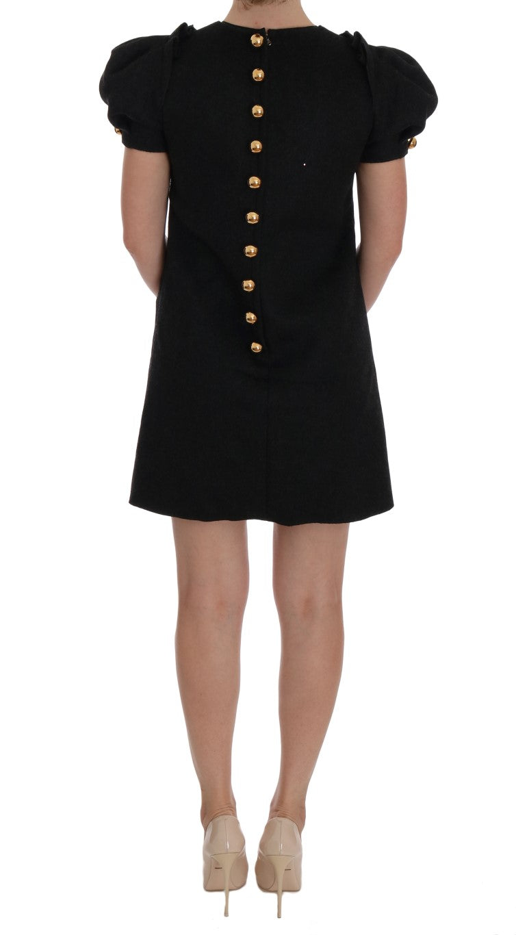 Dolce & Gabbana – Bezauberndes Midikleid aus Wolle mit Kristallbesatz
