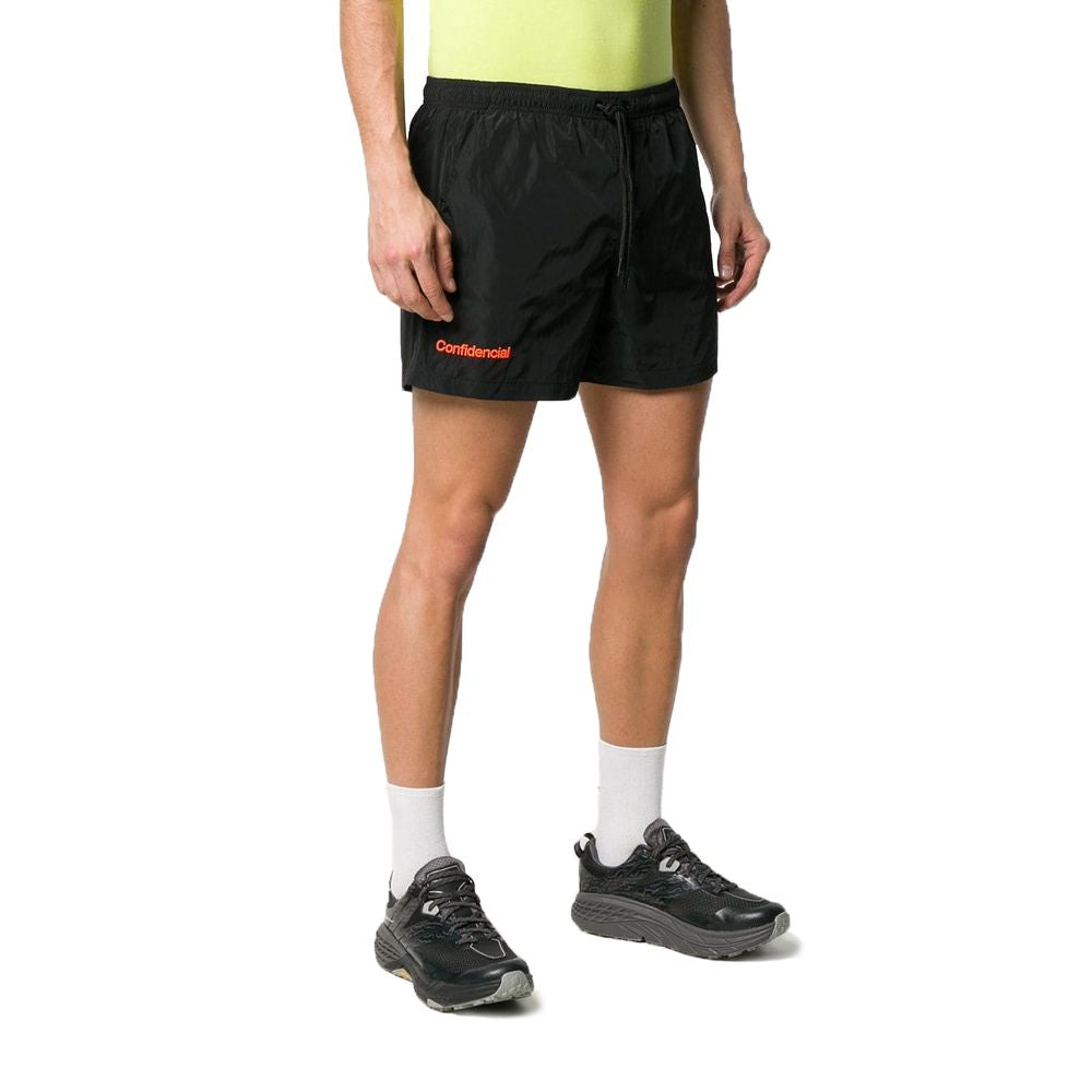 Costum de baie Marcelo Burlon negru din poliamidă pentru bărbați