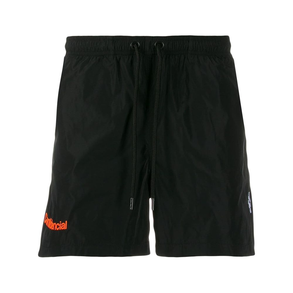 Costum de baie Marcelo Burlon negru din poliamidă pentru bărbați