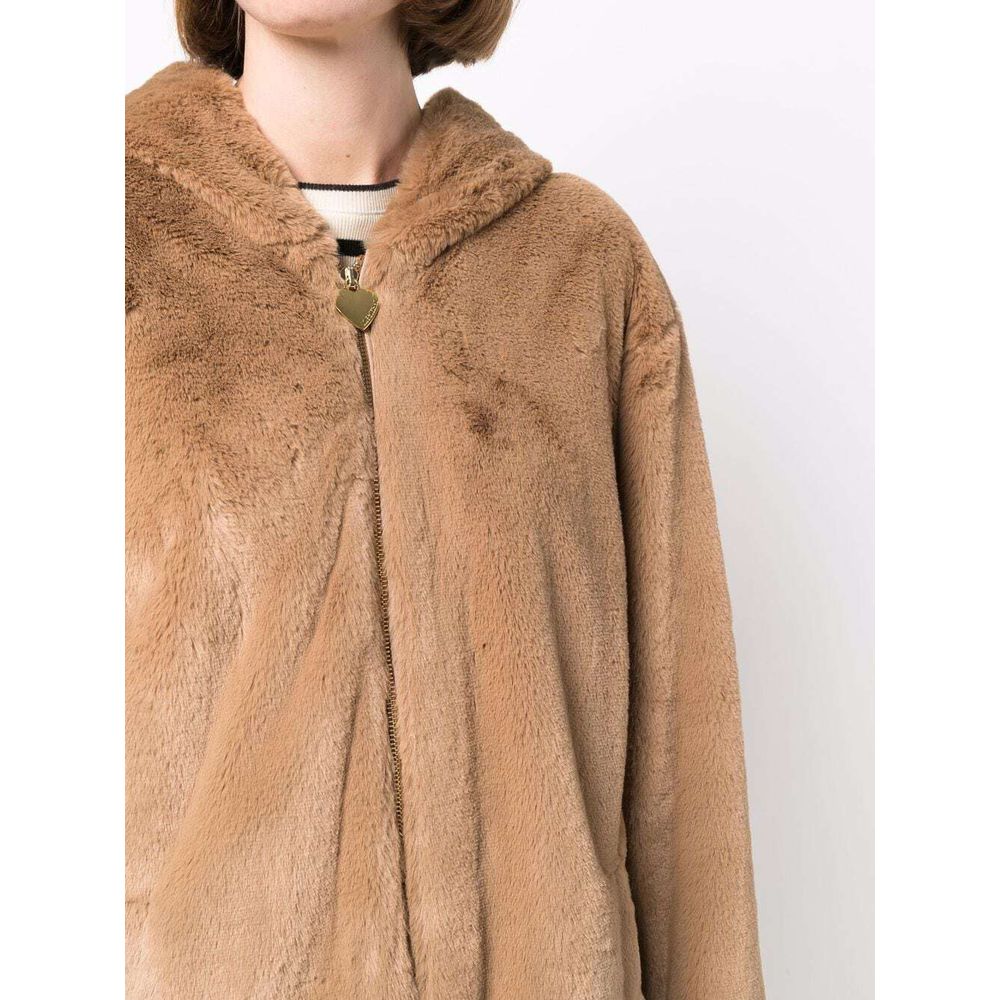 Love Moschino Beige Polyester Damen Mantel