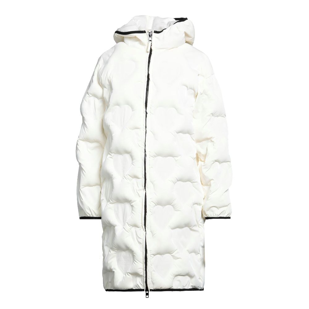 Love Moschino – Schicke, gesteppte, lange Daunenjacke mit Herzmuster