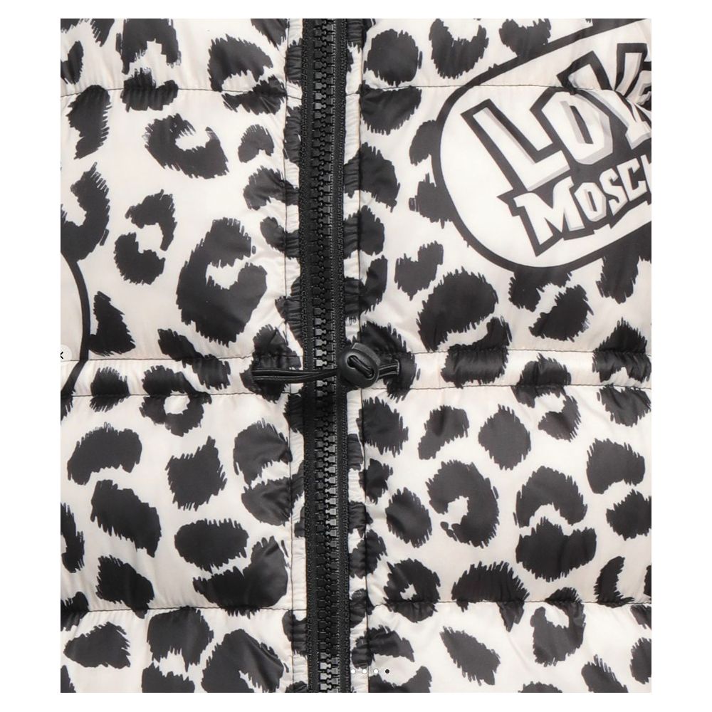 Love Moschino – Schicke Daunenjacke mit Leopardenmuster