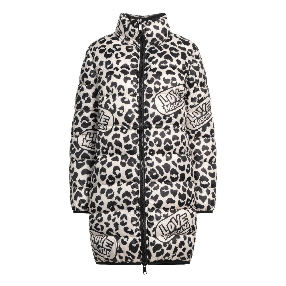 Love Moschino – Schicke Daunenjacke mit Leopardenmuster