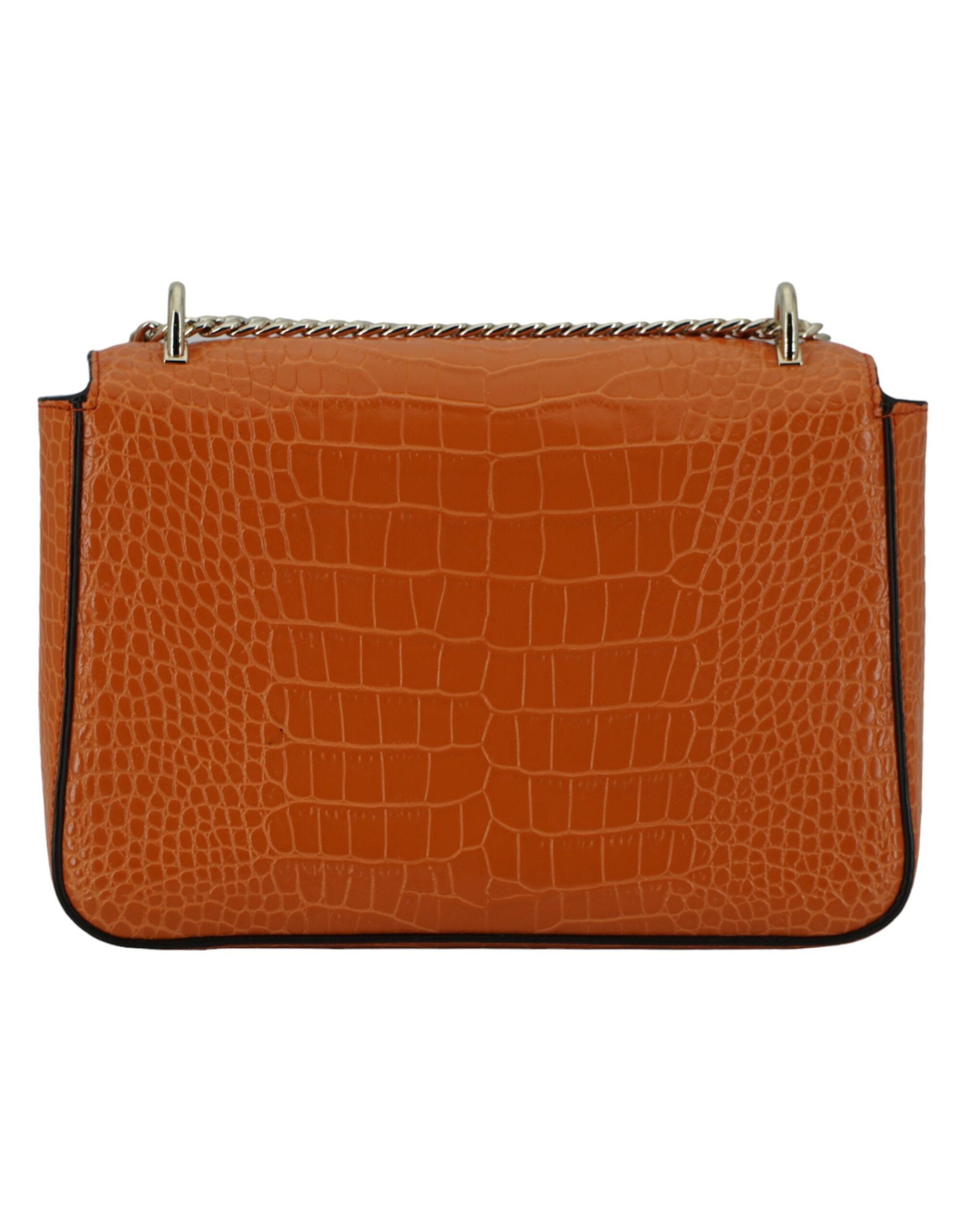 Geantă de umăr Jimmy Choo Amber Orange din piele