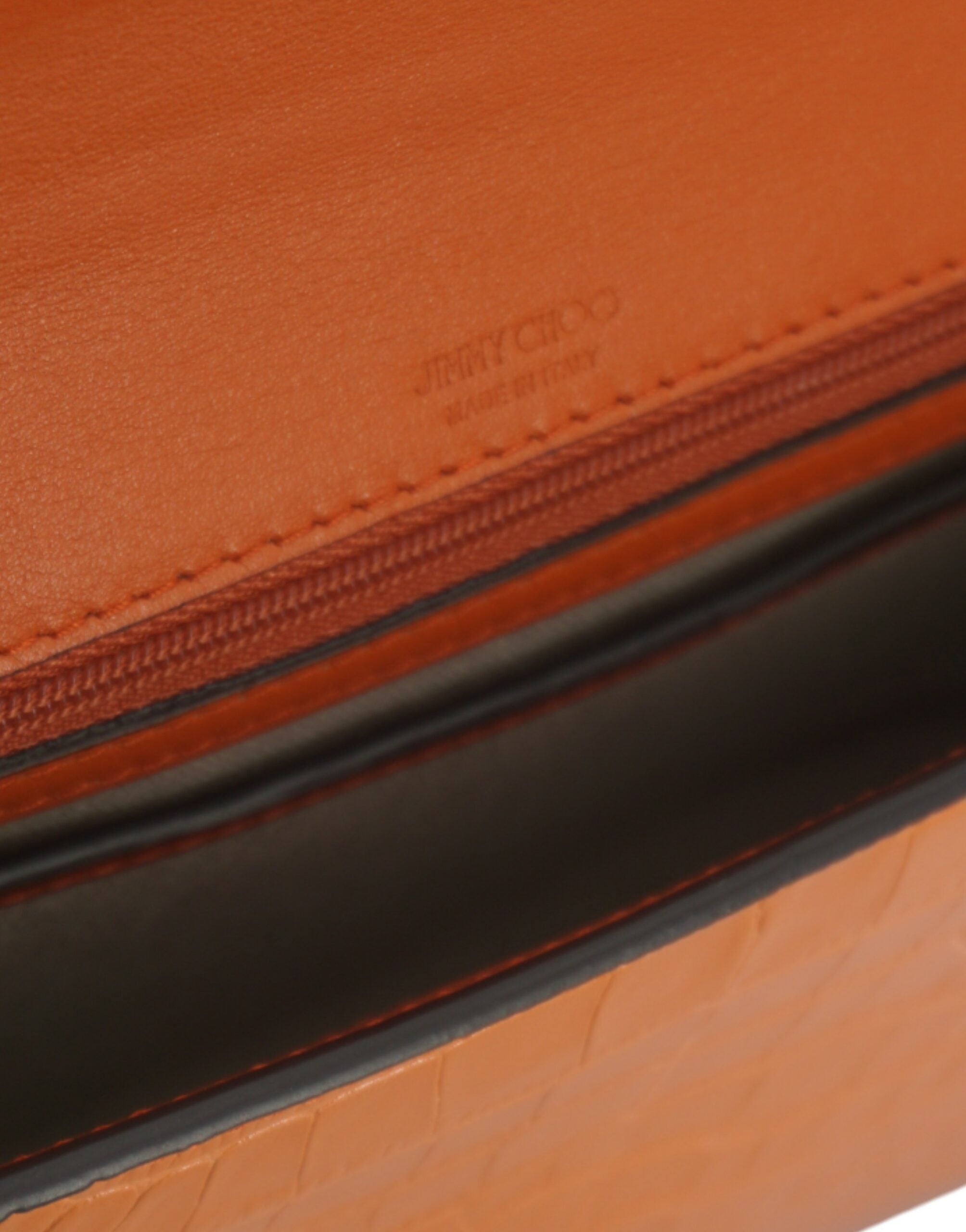 Geantă de umăr Jimmy Choo Amber Orange din piele