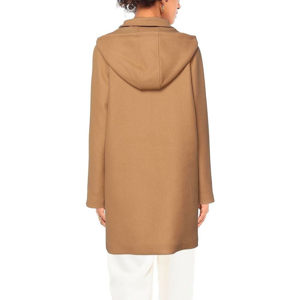 Love Moschino – Brauner Wollmantel für Damen