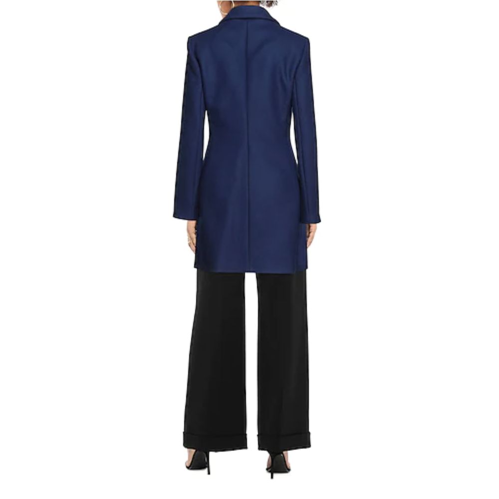 Love Moschino Blauer Wollmantel für Damen