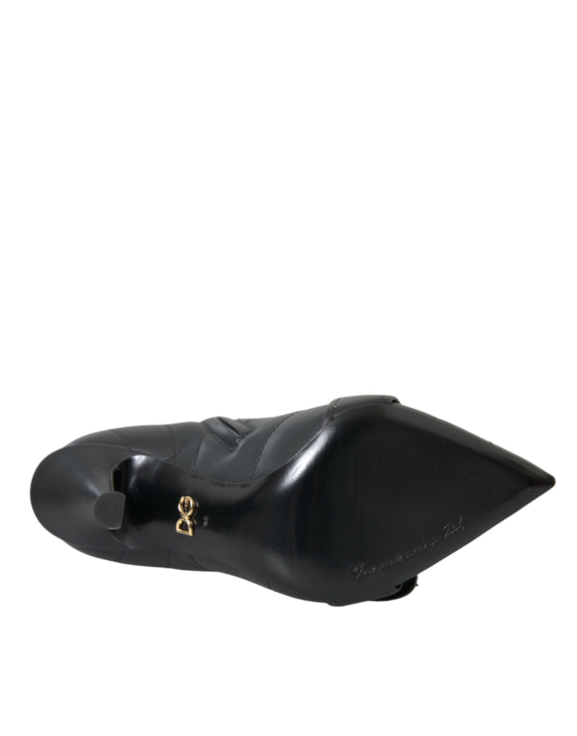 Dolce & Gabbana – Devotion – Gesteppte Stiefel mit Schnalle in Schwarz
