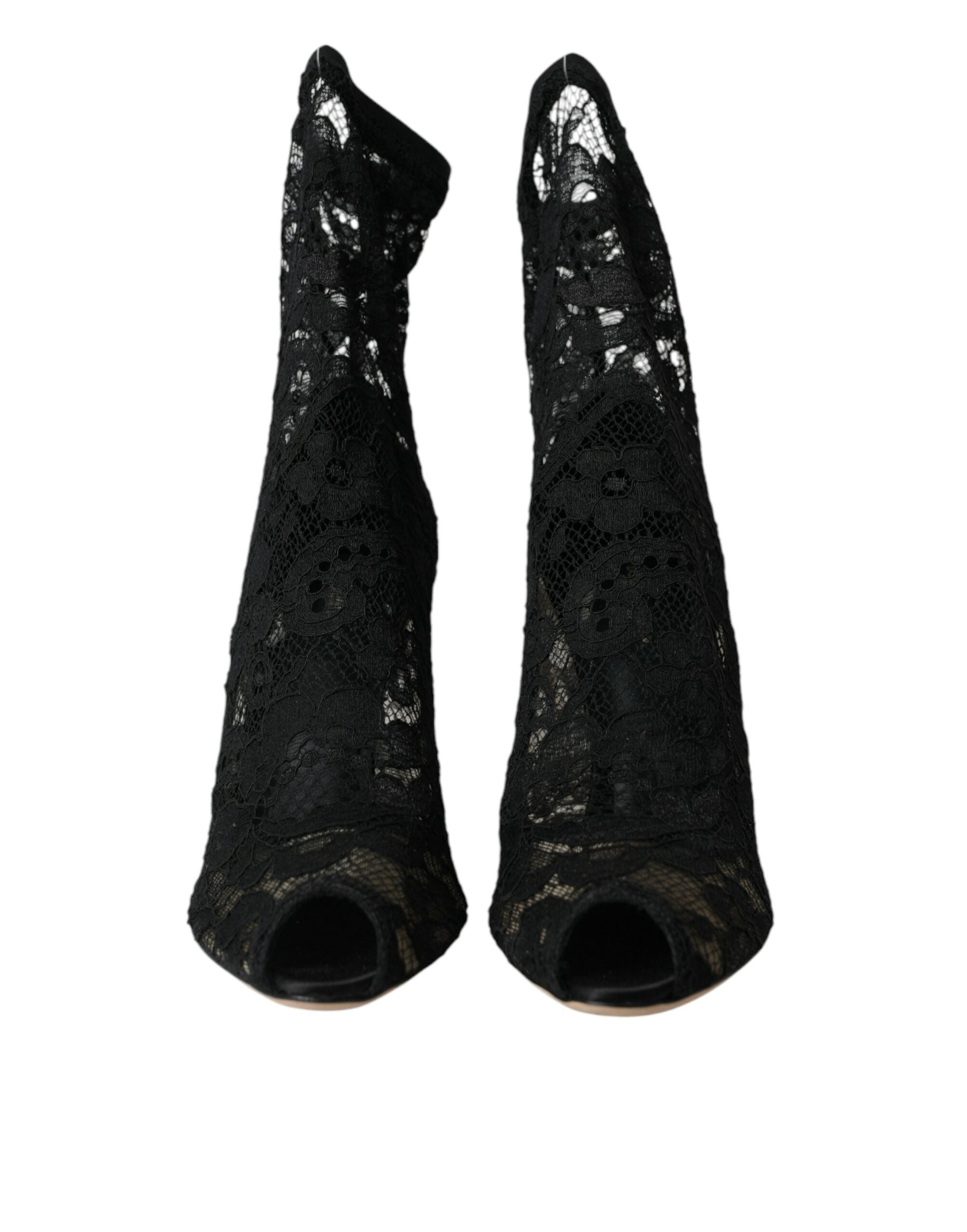 Dolce & Gabbana – Schwarze Taormina-Stiefel mit Stretch-Spitze
