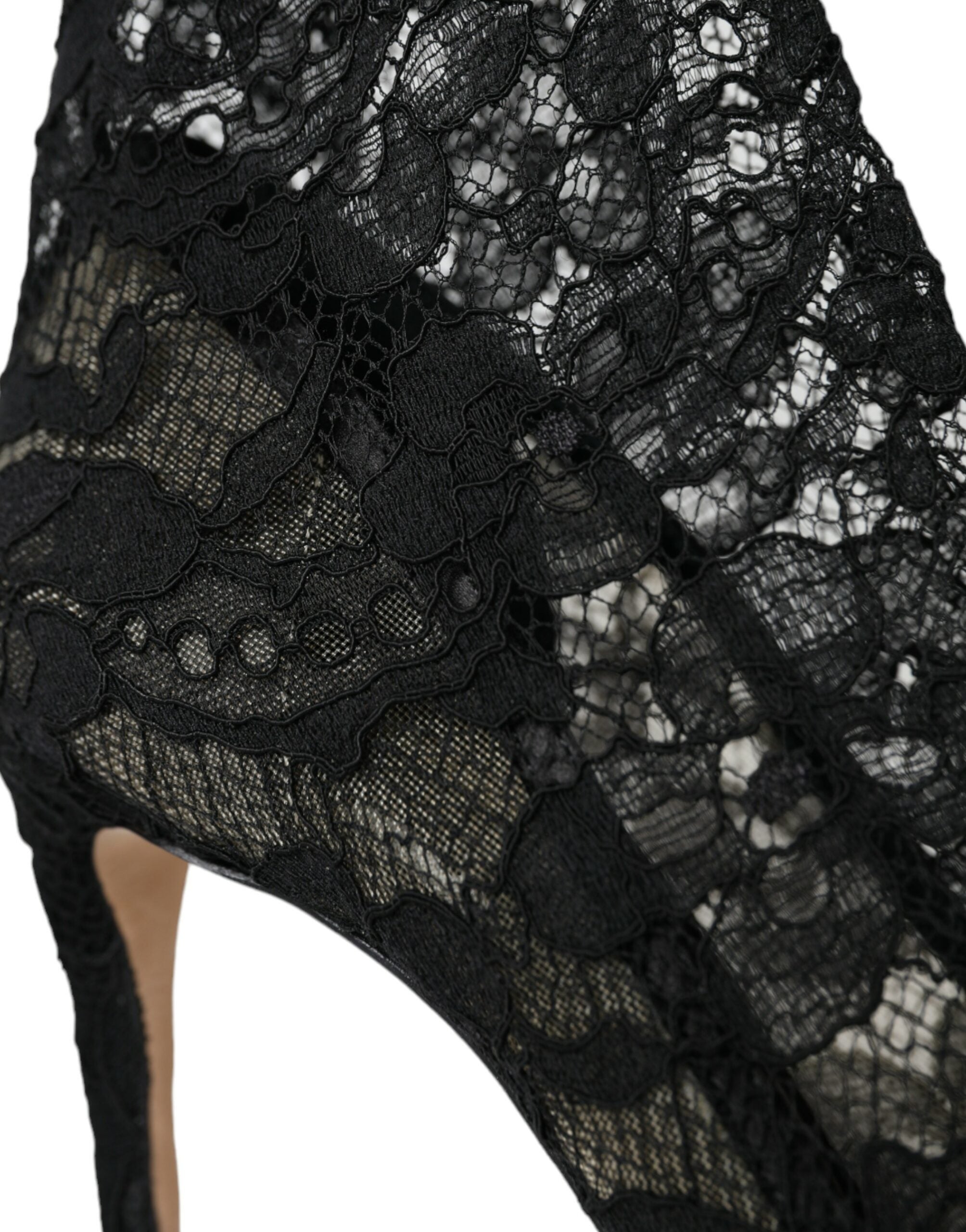 Dolce & Gabbana – Schwarze Taormina-Stiefel mit Stretch-Spitze