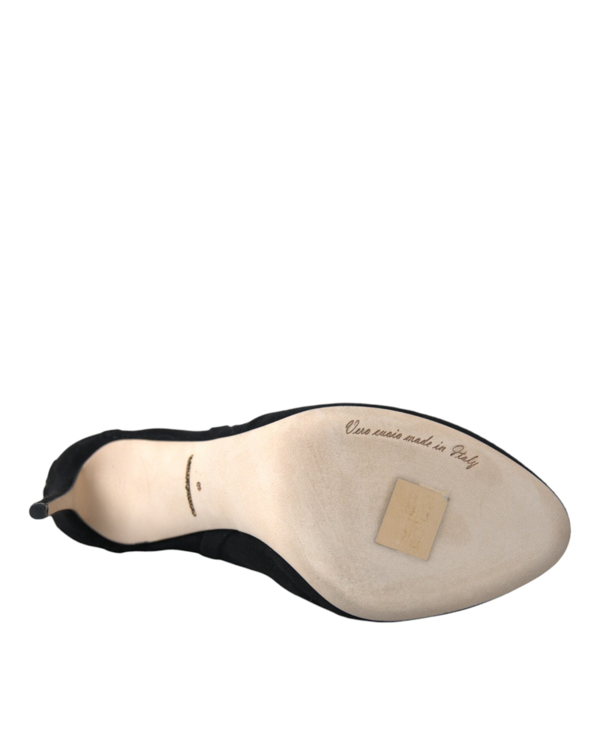 Dolce & Gabbana Schwarze Mesh-Stiletto-Absätze Stiefeletten Schuhe