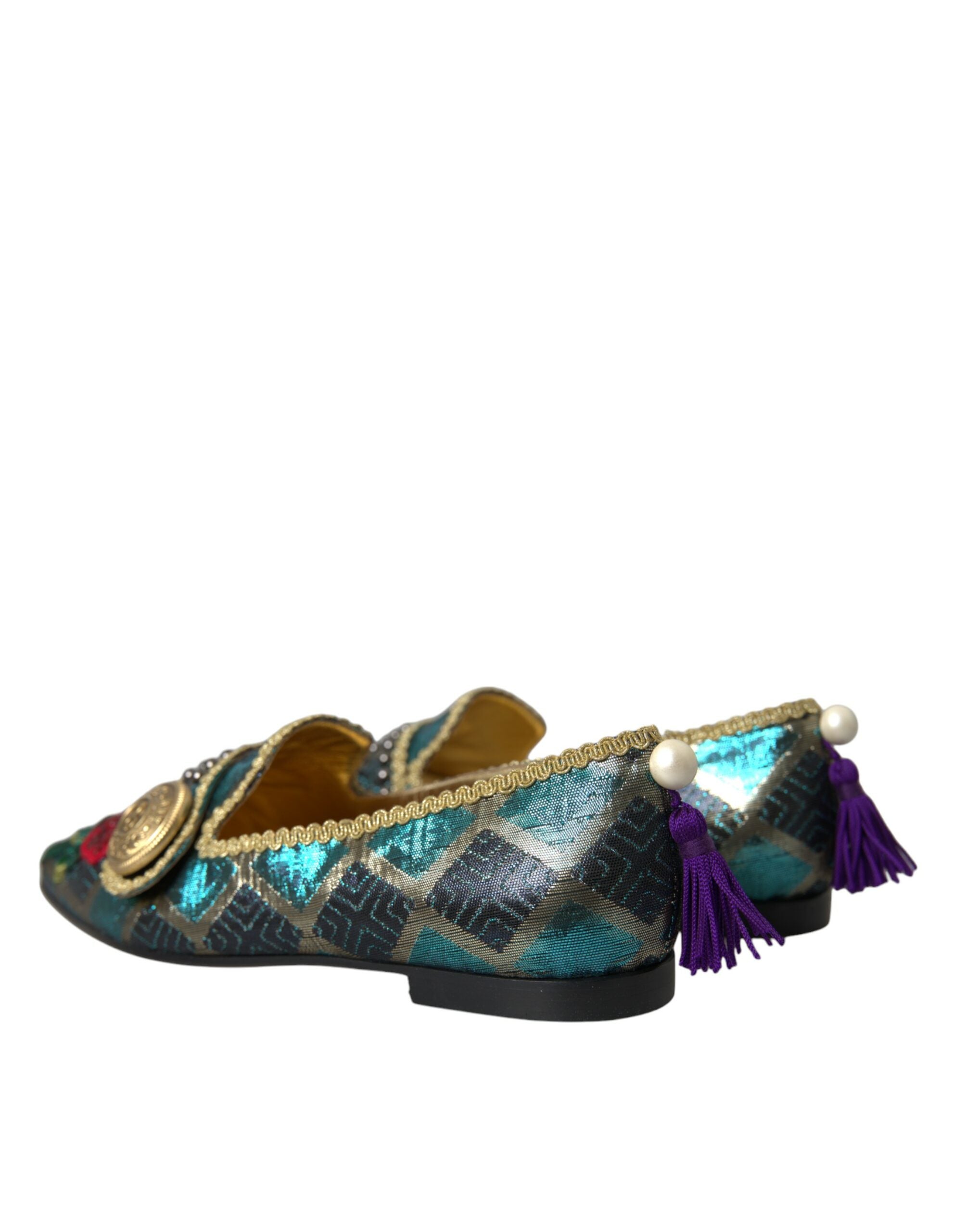 Dolce & Gabbana – Mehrfarbige Loafer mit Jacquard-Verzierung