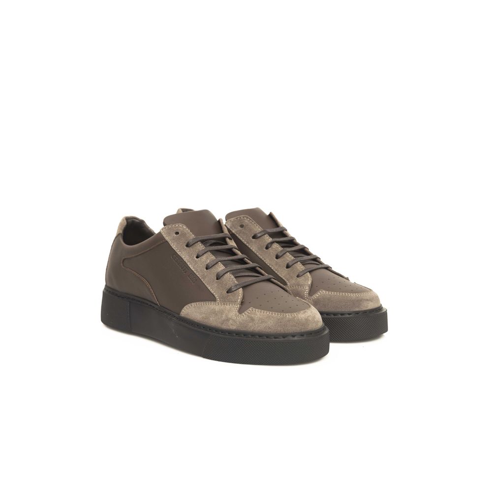 Cerruti 1881 Herren-Sneaker aus beigem Leder