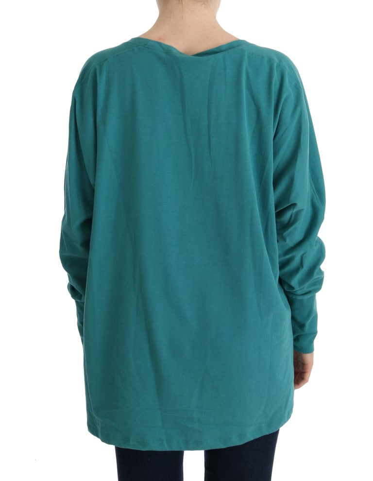 John Galliano – Eleganter Baumwollpullover mit Rundhalsausschnitt in Grün