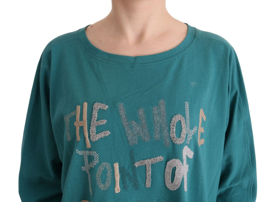 John Galliano – Eleganter Baumwollpullover mit Rundhalsausschnitt in Grün