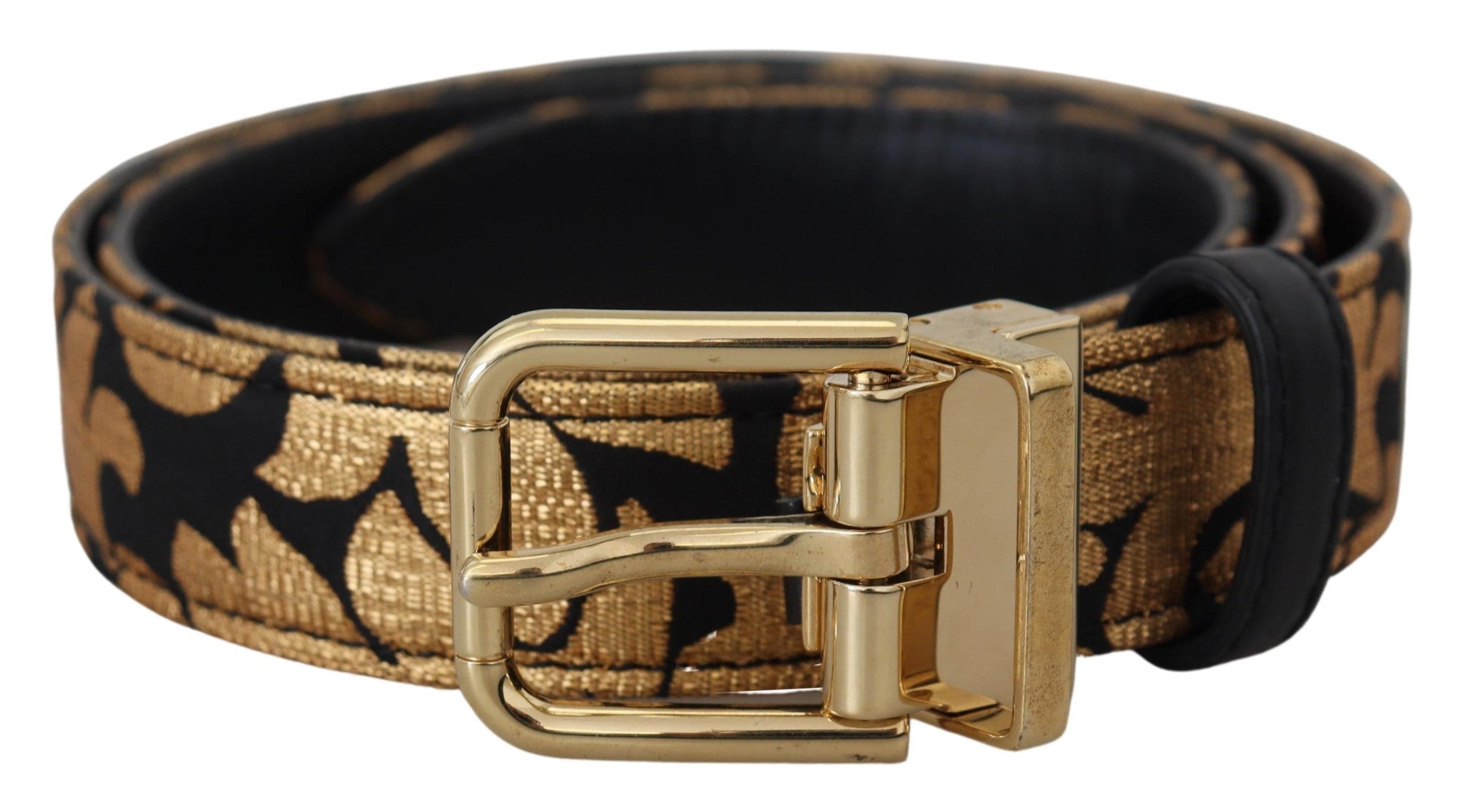 Dolce & Gabbana – Mehrfarbiger Gürtel aus Jacquard-Leder mit Logo-Schnalle