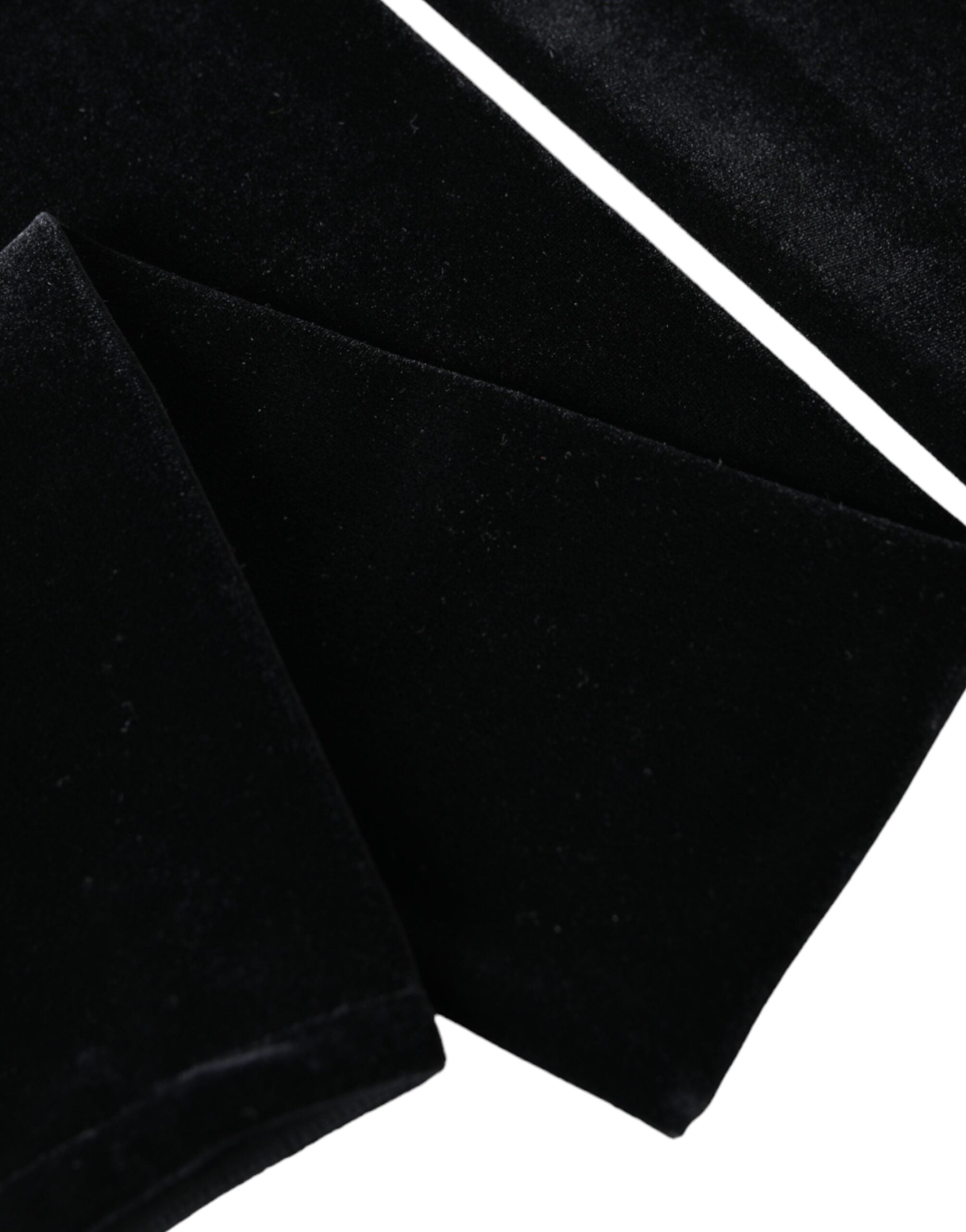 Mănuși lungi Dolce & Gabbana negre din nailon, fără degete, cu model coat
