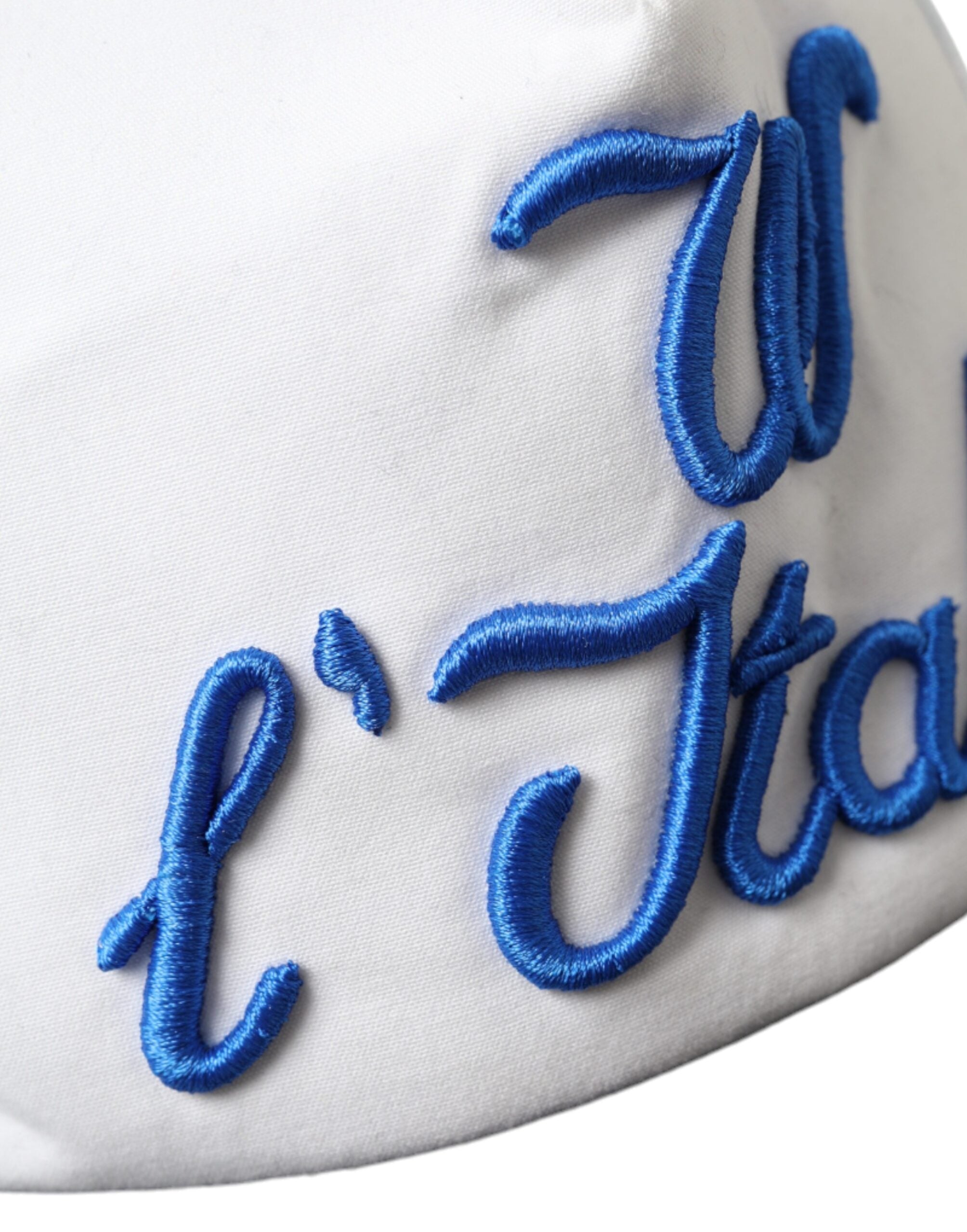 Șapcă de baseball Dolce & Gabbana Italia din plasă albastră, alb-negru
