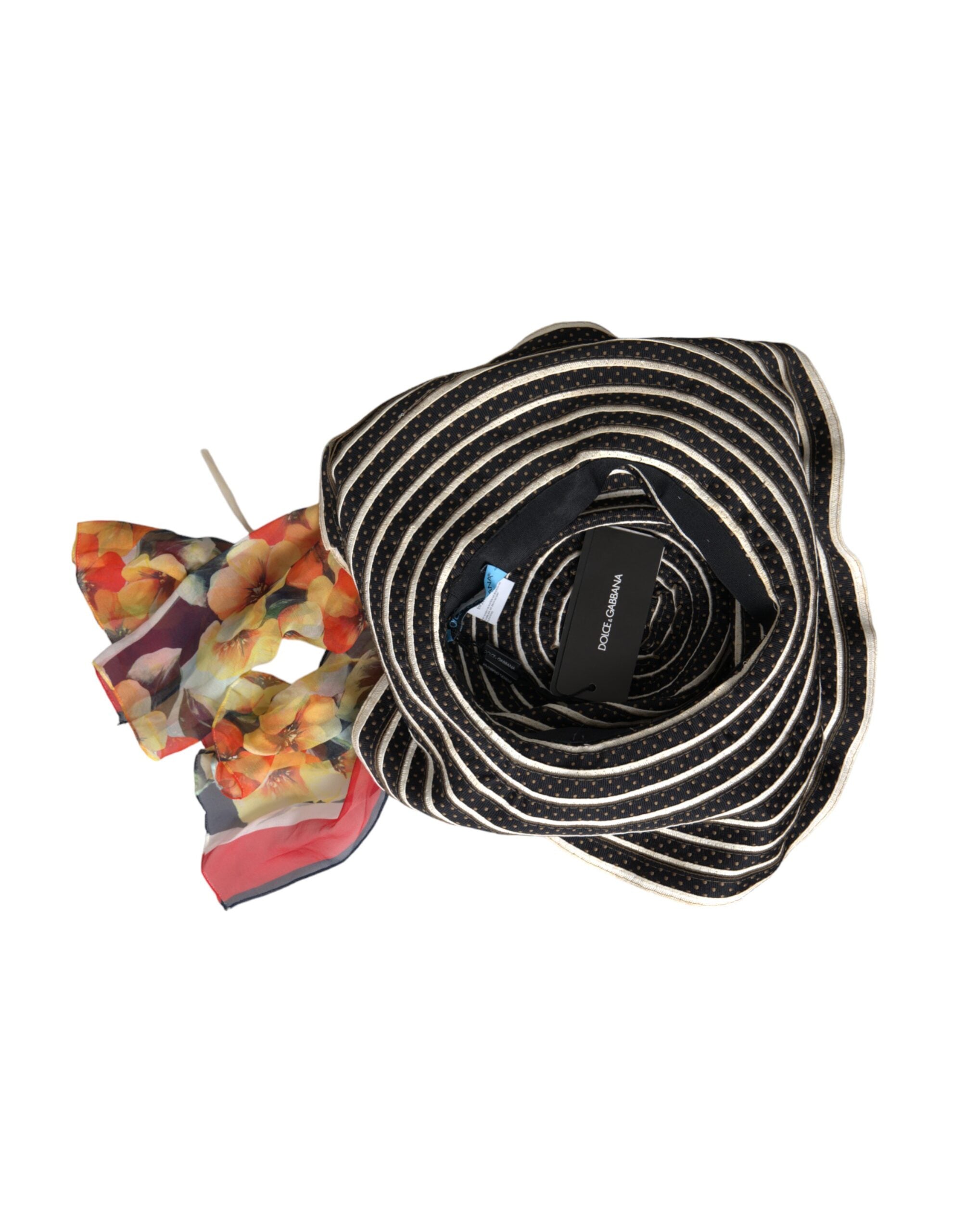 Pălărie Dolce & Gabbana cu bor larg și model Fantasy multicolor