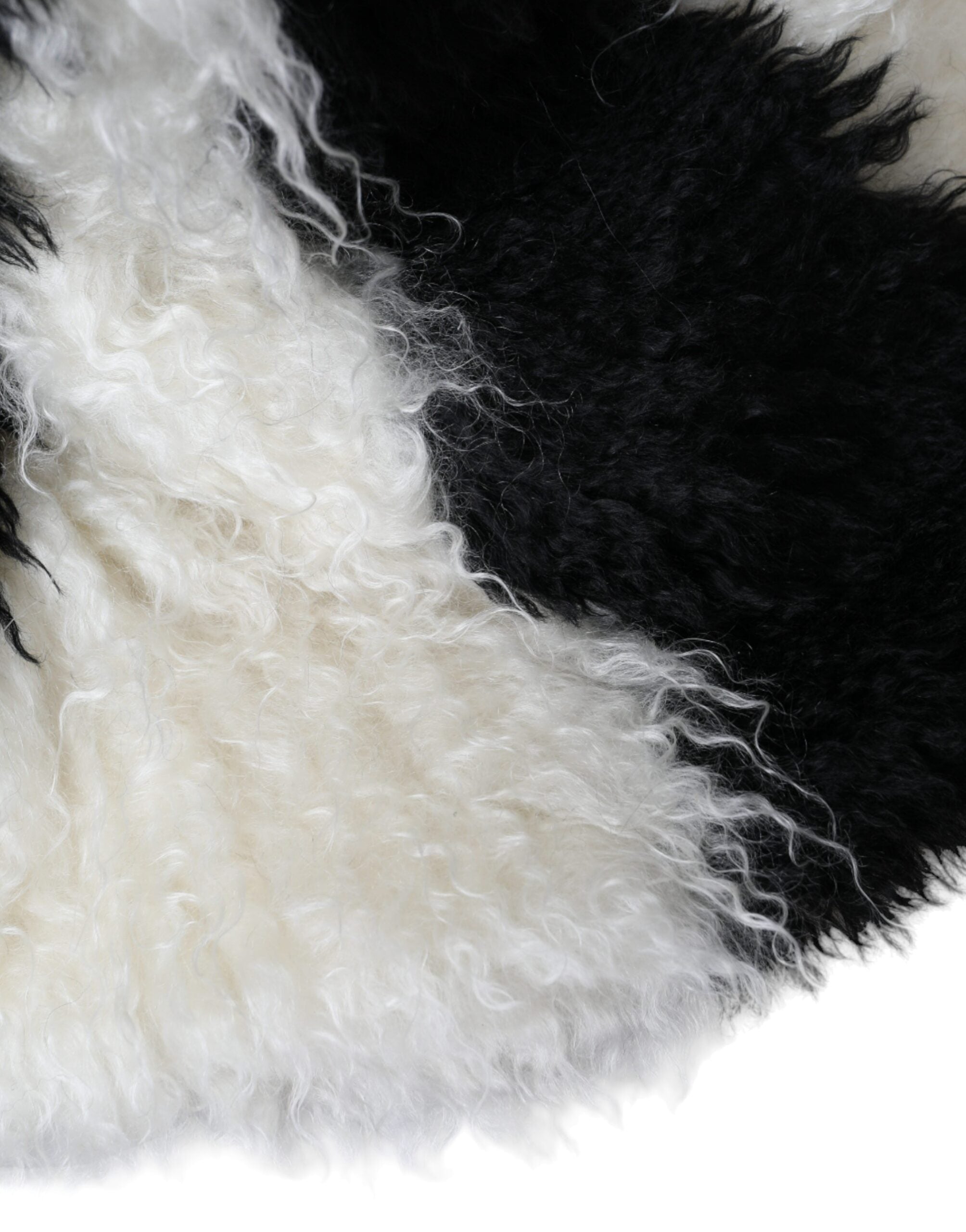 Pălărie Dolce & Gabbana cu dungi albe și blană de mohair